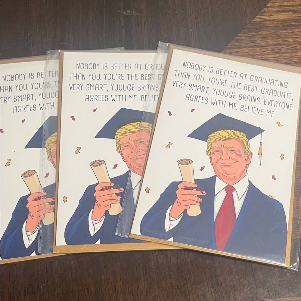 DONALD TRUMP GRADUATION CARD LOT OF 3 sunny graduation cards new